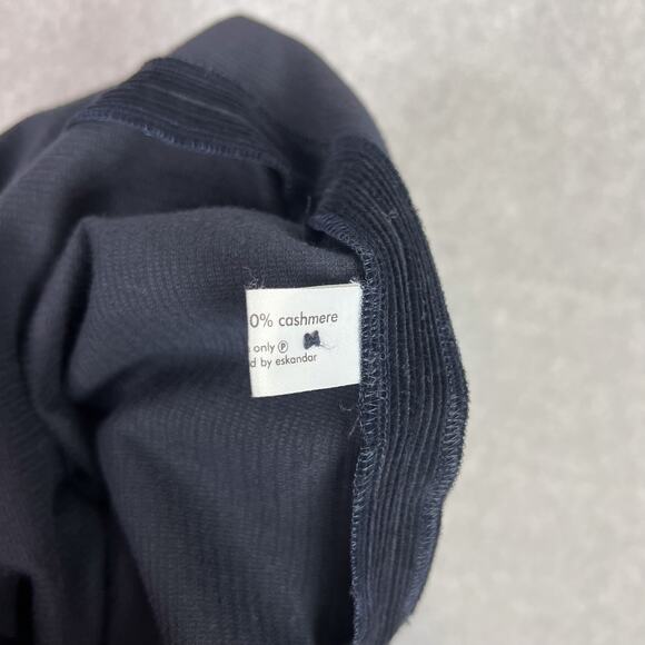 Eskandar Black Corduroy Long Sleeve Boxy Oversized Button Up Shirt Size 1 - Picture 7 of 8
